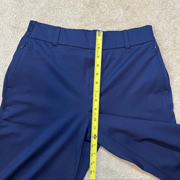 Lands End Wide Leg Pants Blue Pockets-Zipper Elastic Waist Women's Size S 6-8 - Picture 14 of 16